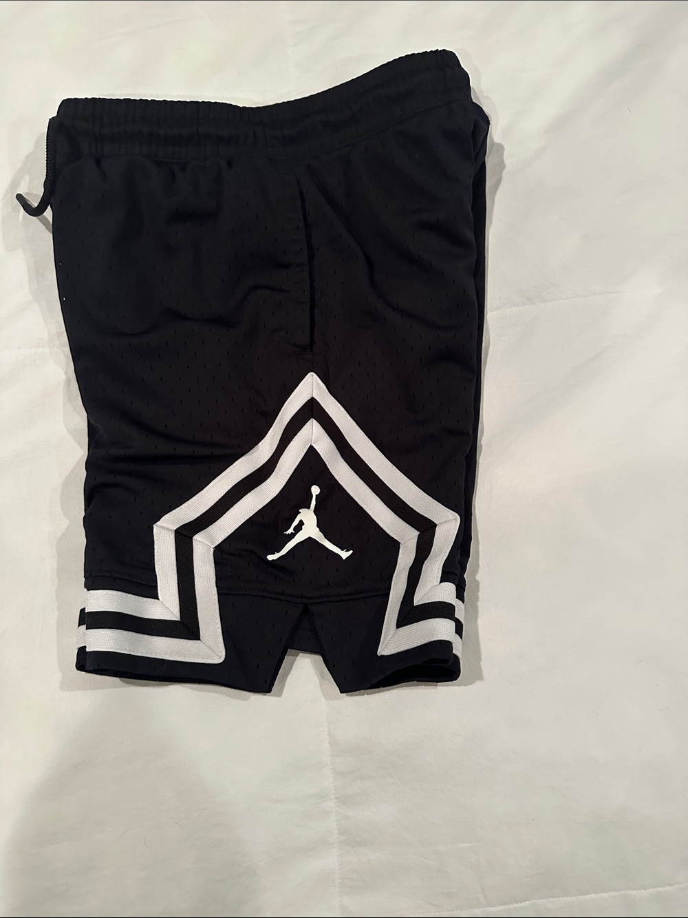 Jordan Black Basketball Shorts with White Accent Trim - Picture 3 of 3